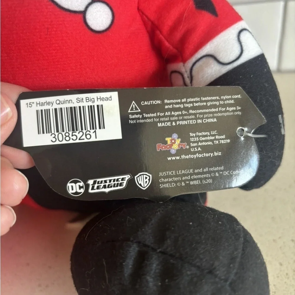 Harlequin Jester Plush Toy 21” Justice League - Red and Black NWT